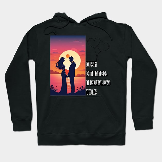 Dusk Embrace: A Couple's Tale Hoodie by abdellahyousra